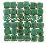 CzechMates Tile Beads 6mm Picasso - Persian Turquoise 20 szt.